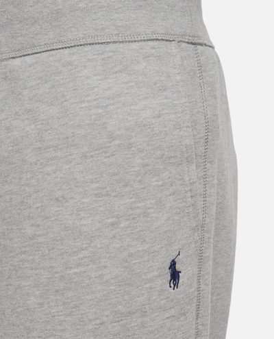 Shop Polo Ralph Lauren Cotton Track Pants In Grey
