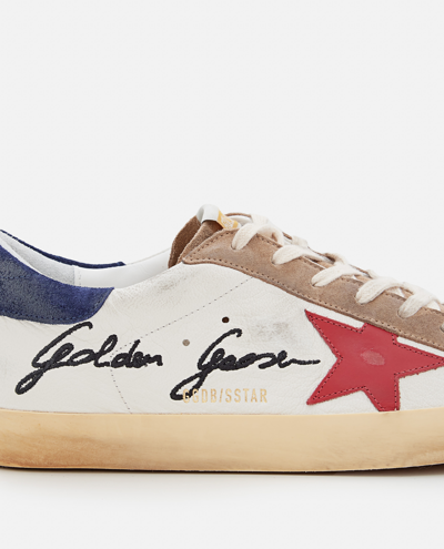 Shop Golden Goose Low-top 'super Star' Leather Sneakers In White