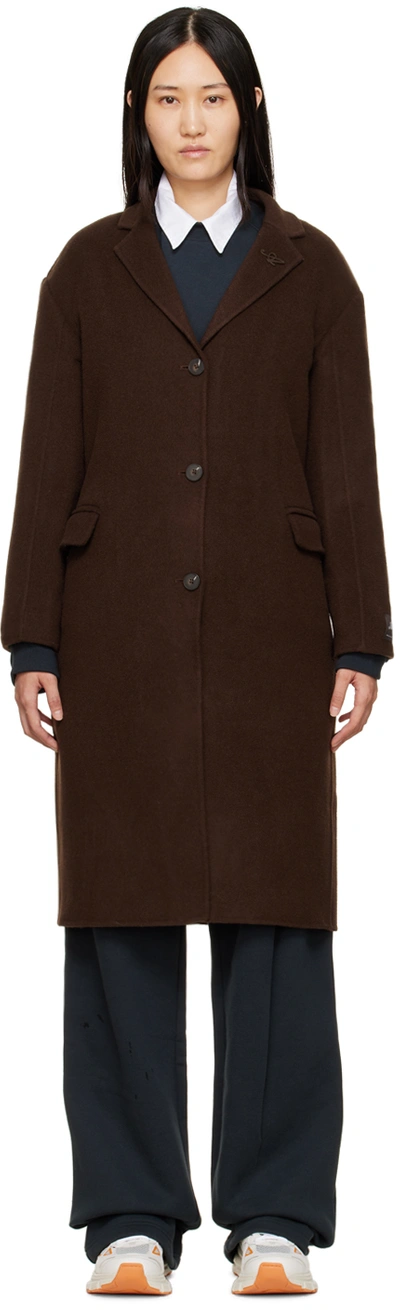 Shop Axel Arigato Brown Dawn Coat In Dark Brown