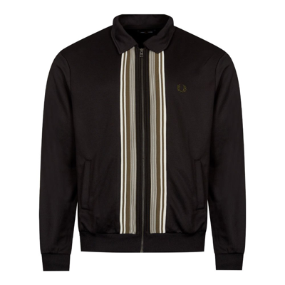 Shop Fred Perry Knit Insert Track Jacket In Black