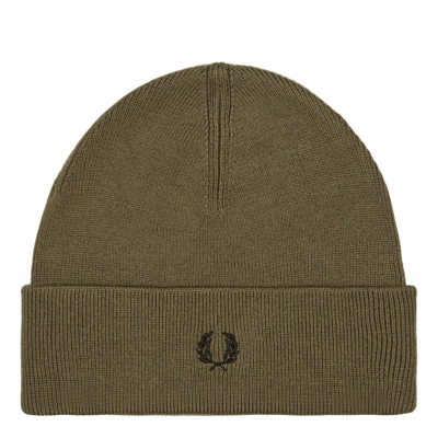 Shop Fred Perry Merino Beanie In Green