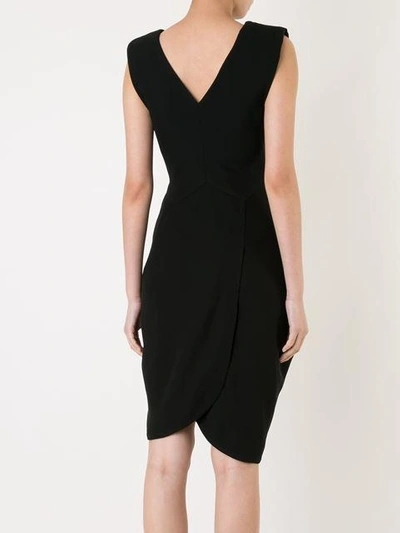 Shop Bianca Spender Kokon-kleid Mit V-ausschnitt In Black