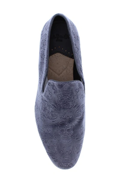 Shop Robert Graham Renegade Velvet Loafer In Grey