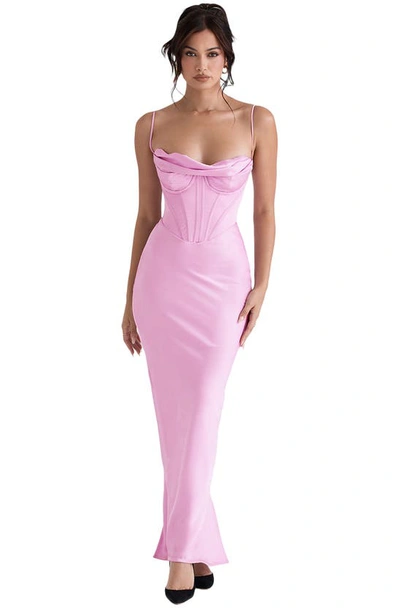 House Of Cb Charmaine Corset Dress In Pink