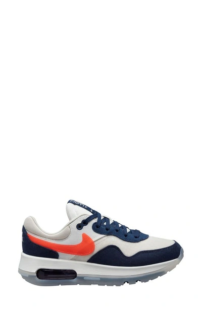 Shop Nike Air Max Motif Sneaker In Light Bone/ Crimson/ Navy