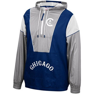 Shop Mitchell & Ness Navy Chicago Cubs Highlight Reel Windbreaker Half-zip Hoodie Jacket