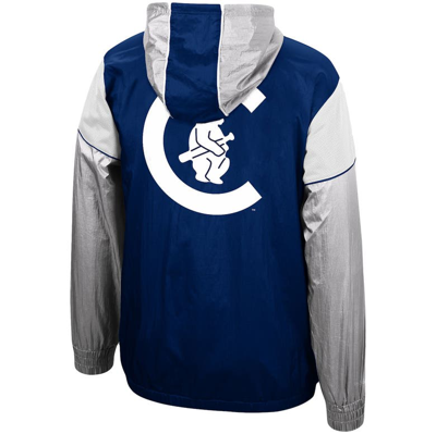 Shop Mitchell & Ness Navy Chicago Cubs Highlight Reel Windbreaker Half-zip Hoodie Jacket
