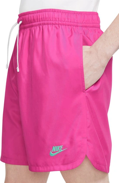Shop Nike Woven Lined Flow Shorts In Active Pink/ Light Menta