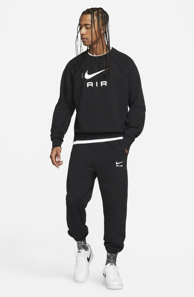 Shop Nike Sportswear Air French Terry Pants In Black/ White