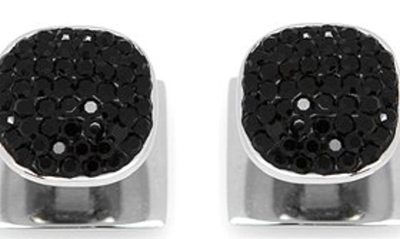 Cufflinks, Inc . Black Pave Crystal Shirt Studs & Cuff Links In Black