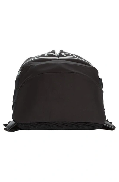 Shop Moncler Reflective Logo Backpack In Black