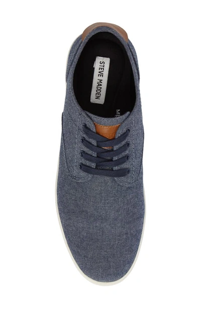 Shop Steve Madden Fenta Sneaker In Blue Fabric