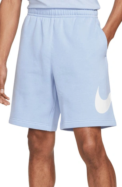 Shop Nike Sportswear Club Shorts In Light Marine/ Light Marine
