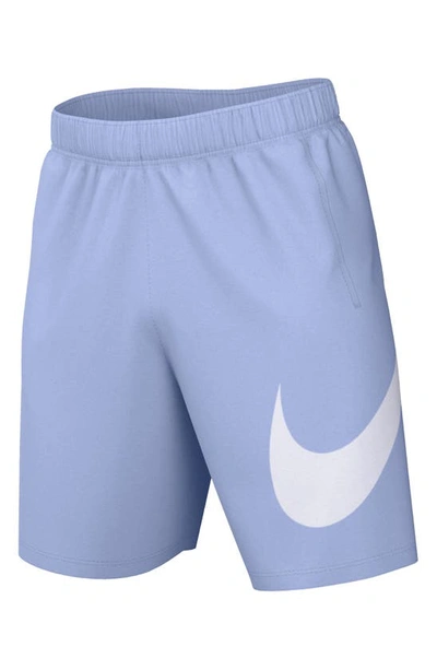 Shop Nike Sportswear Club Shorts In Light Marine/ Light Marine