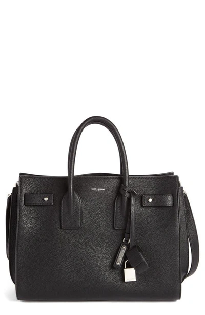 Shop Saint Laurent Small Sac De Jour Tote In Noir