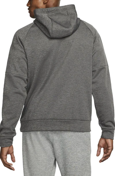Shop Nike Therma-fit Pullover Hoodie In Heather/ Dark Grey/ Black