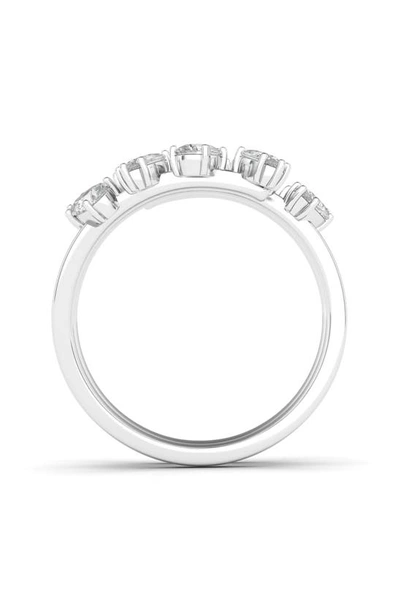 Shop Hautecarat Pear Cut Lab Created Diamond Spiral Ring In 18k White Gold