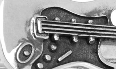 Shop Ox & Bull Trading Co. Ox And Bull Trading Co. Guitar Tie Clip In Silver