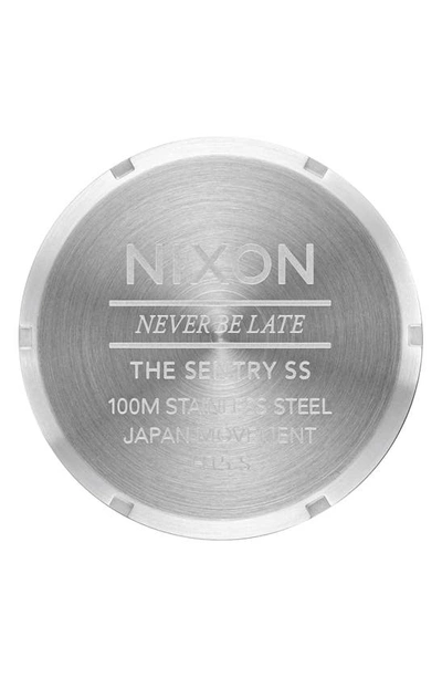 Shop Nixon Sentry Bracelet Watch, 42mm In Silver/ Gold