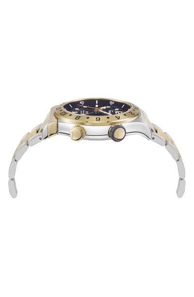 Shop Ferragamo 1927 Watch, 44mm In Ip Yellow Gold/ Stainless