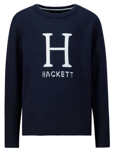 Shop Hackett London Kids Blu Pullover Per Bambini