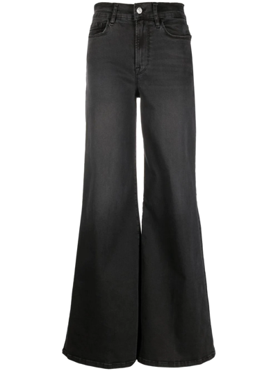 Shop Frame Le Palazzo Wide Leg Jeans In Blue