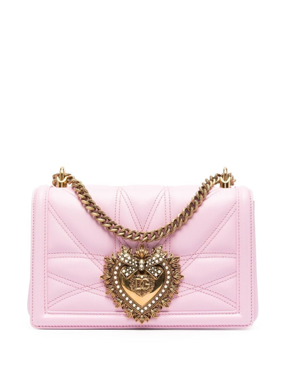 Shop Dolce & Gabbana Shoulder Bag In Pink & Purple