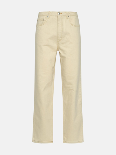 Shop Apc Beige Cotton Denim Martin Jeans