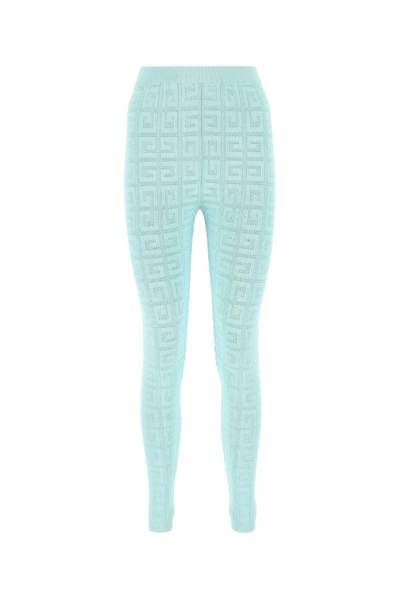 Shop Givenchy 4g Jacquard High Waist Leggings In Blue