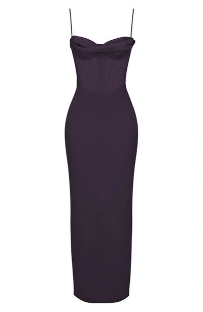 Shop House Of Cb Charmaine Corset Dress In Night Shade