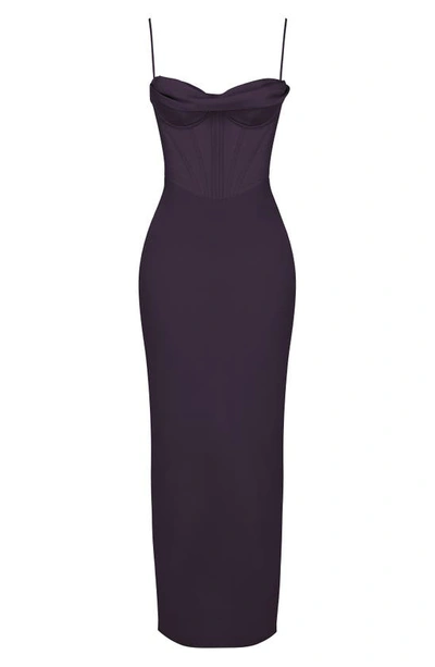 House Of Cb Charmaine Corset Dress In Night Shade