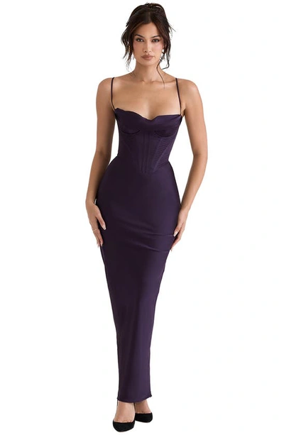 Shop House Of Cb Charmaine Corset Dress In Night Shade