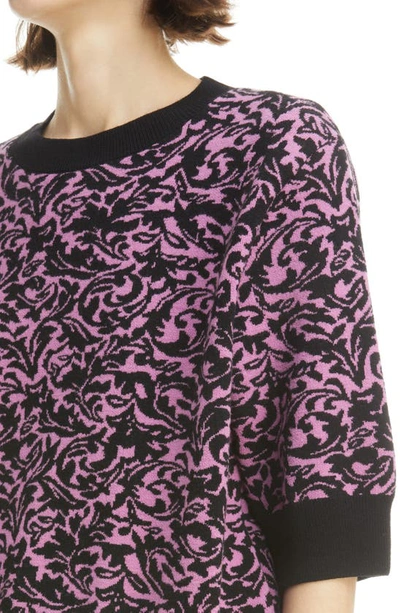 Shop Dries Van Noten Naura Wallpaper Jacquard Sweater In Pink