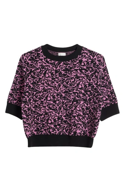 Shop Dries Van Noten Naura Wallpaper Jacquard Sweater In Pink