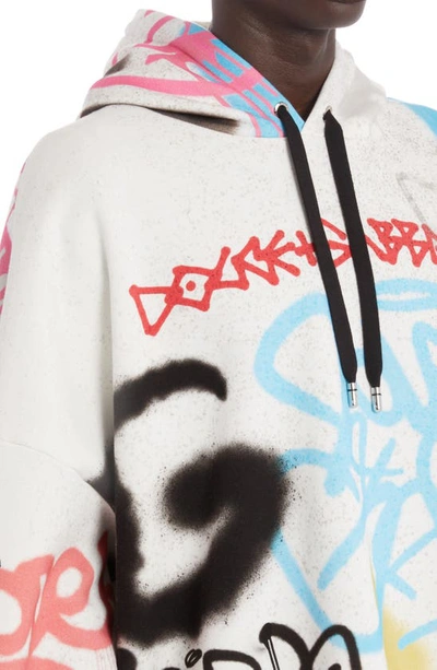 Shop Dolce & Gabbana Oversize Graffiti Print Hoodie