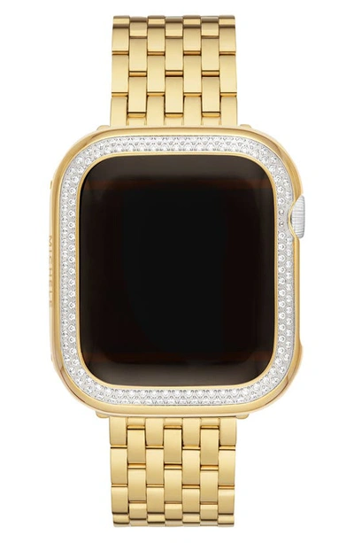 Shop Michele 41mm Apple Watch® Diamond Case Attachment In Gold