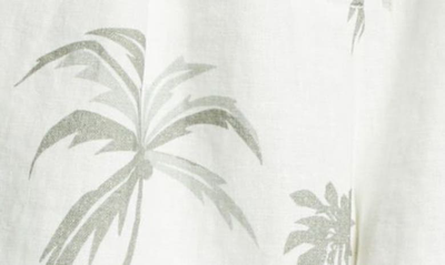 Shop Atm Anthony Thomas Melillo Palm Tree Linen Shorts In Palm Print