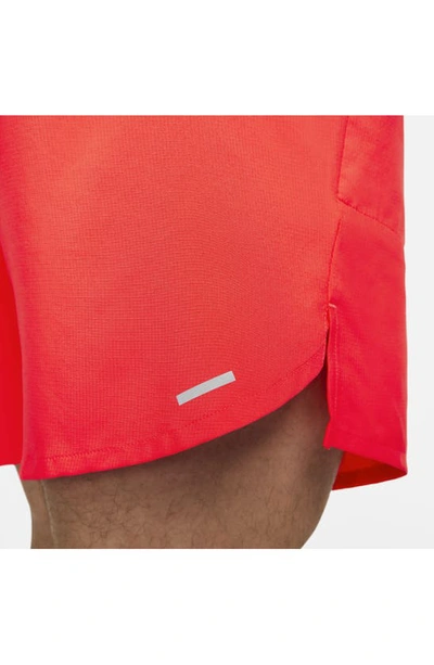 Shop Nike Dri-fit Stride 7-inch Brief-lined Running Shorts In Bright Crimson/black