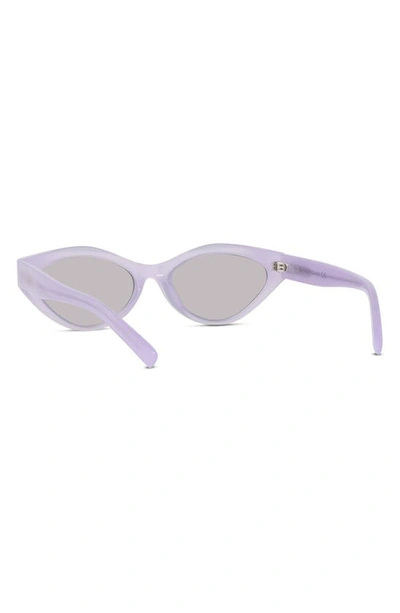 Shop Givenchy Day 56mm Mirrored Cat Eye Sunglasses In Shiny Lilac / Smoke Mirror