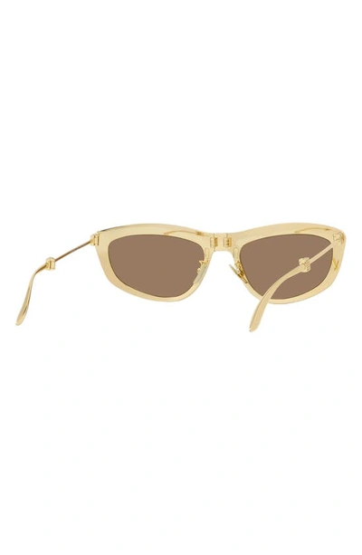 Shop Givenchy Trifold 57mm Cat Eye Sunglasses In Shiny Endura Gold / Brown