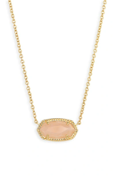 Shop Kendra Scott Elisa Birthstone Pendant Necklace In Rose Quartz