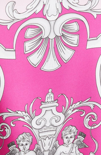 Shop Versace Baroque Print Safety Pin Mixed Media Logo Graphic Tee In Black Multicolor