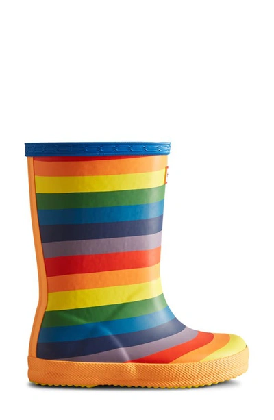 Hunter Unisex Original First Classic Mini Rainbow Boots - Toddler, Little Kid In Multicoloured