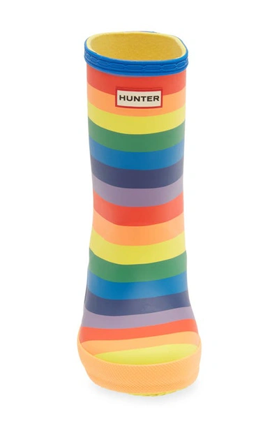 Hunter Unisex Original First Classic Mini Rainbow Boots - Toddler, Little Kid In Multicoloured