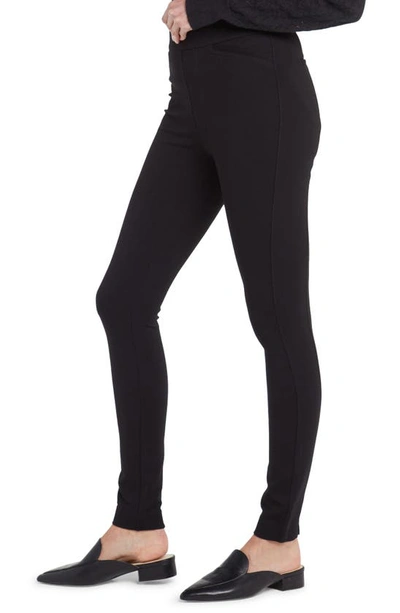 Nydj Plus Size Sculpt-her Soft Sheen Ponte Legging In Black