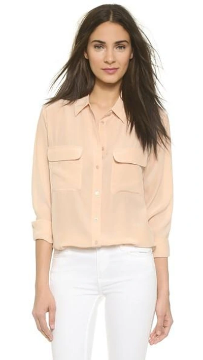 Shop Equipment Signature Blouse In Nude