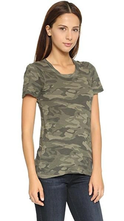 Shop Monrow Camo Mini Tee In Hunter