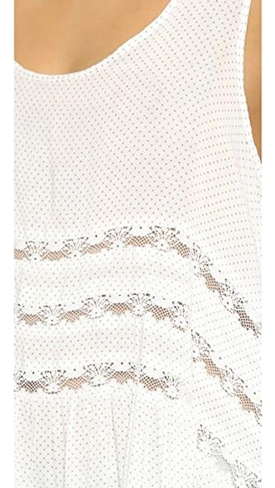 Shop Free People Voile & Lace Trapeze Tank In White Combo