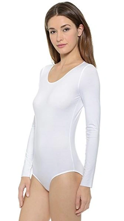 Shop Wolford Pure Bodysuit In White