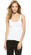 Theory Len Tubular Stretch Jersey Tank Top In White